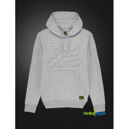 Mikina Green House Embossed s kapucí bez zipu - šedá