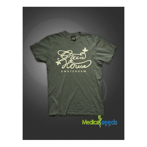 Tričko s logom Green House – vojenská zelená