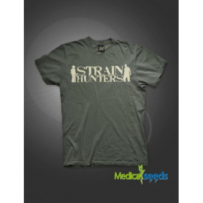 Tričko so značkou Strain Hunters – vojenská zelená