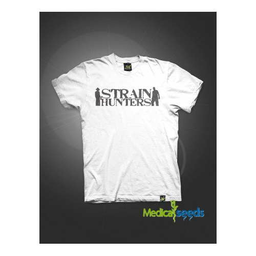Triko Strain Hunters Logo - bílá
