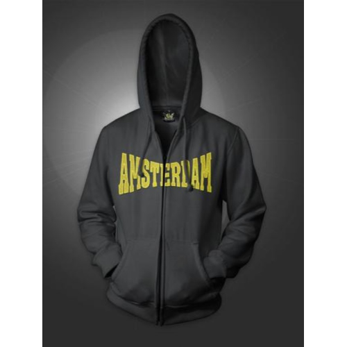 Mikina White Rhino s kapucí se zipem - černá