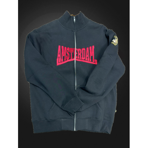 Green House Seed Amsterdam zip-up hoodie - black
