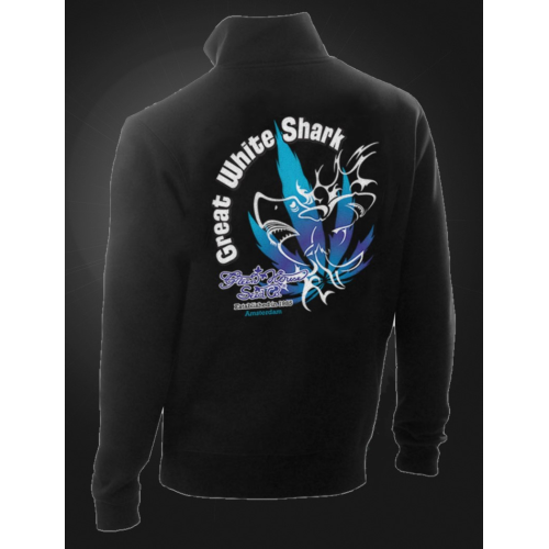 Mikina Amsterdam Great White Shark se zipem - černá