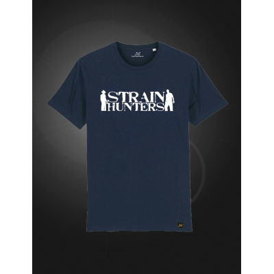 Tričko so značkou Strain Hunters – modré