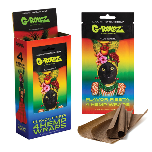 Grollz Hemp Wrap Hemp Blunt Flavor Fiesta 4 pcs