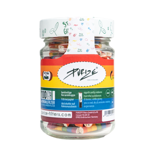 Purize Extra Slim uhlíkové filtry 100 ks (6 mm) rainbow