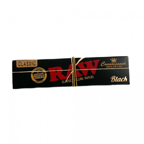 RAW Classic Black Connoisseur Kingsize Slim papieriky s filtrami, 32 ks
