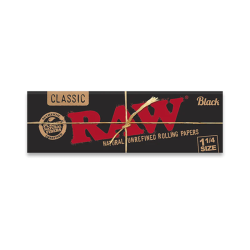 RAW Classic Black 1 1/4 krátke papieriky, 50 ks