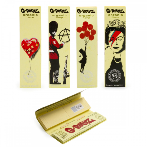 Grollz Organic Hemp rolling papers with filters, 50 pcs