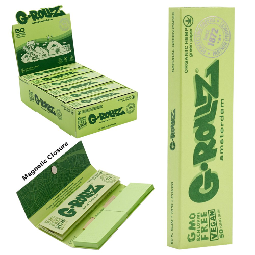 Grollz Green Hemp papírky s filtry 50 ks