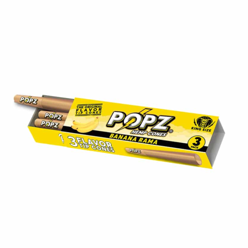Popz Hemp Cones Banana Rama pre-rolled cones, 3 pcs