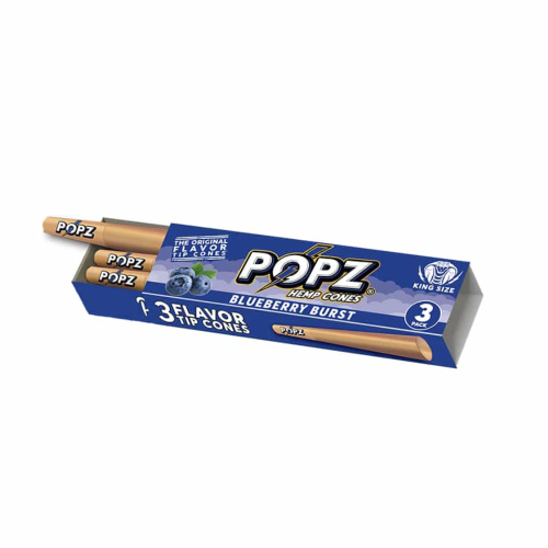 Popz Hemp Cones Blueberry Burst předbalené dutinky 3 ks