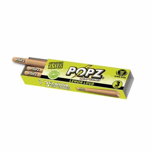 Popz Hemp Cones Lemon Loud predrolované šišky, 3 ks