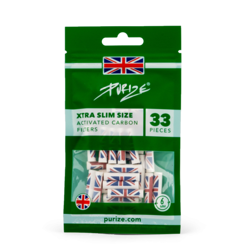 Purize Extra Slim carbon filters 33 pcs (6 mm) UK