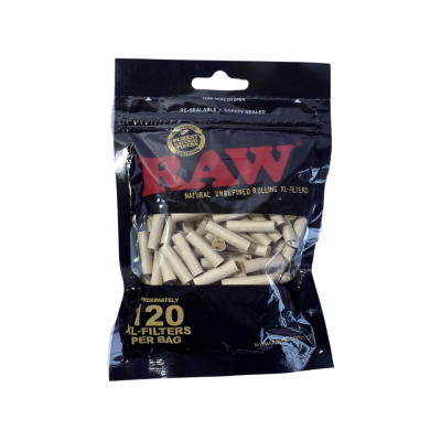 RAW Black XL cigaretové filtry 120 ks (6 mm)