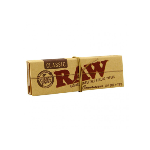 RAW Classic Connoisseur 1 1/4 krátke papieriky s filtrami, 50 ks