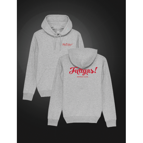 Francos Fullgas! hoodie without zipper - gray with red lettering