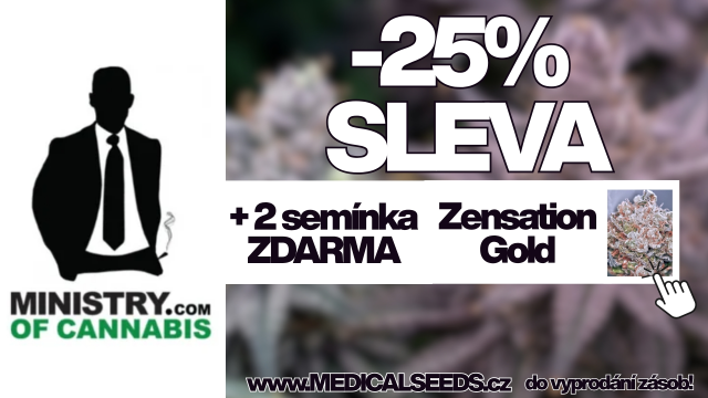 1.10. Ministry of Cannabis: 25 % sleva + 2 semínka zdarma (do vyprodání zásob)